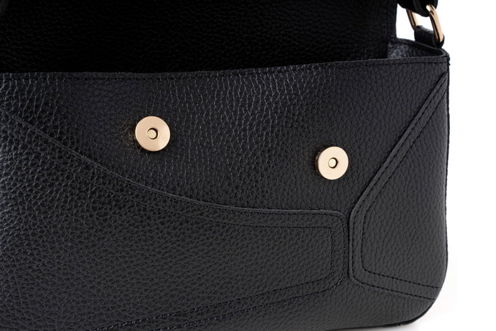 Lucky Bees Bolso 1273 Negro Cuero de Polivinilo 28x10x17 cm